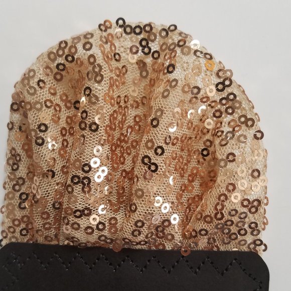 NEW Sequin Pre-Folded Pocket Square Insert - Rose Gold - Picture 5 of 5